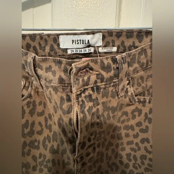 Pistola Denim Set, Leopard Print Jacket and Skinny Jeans, Size: XS/24 - Picture 8 of 10